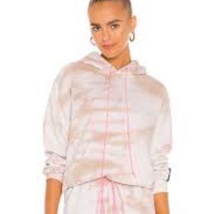 Danzy revolve tie dye collection in brown hoodie